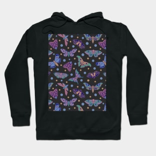 Pastel Goth Butterfly Pattern Hoodie